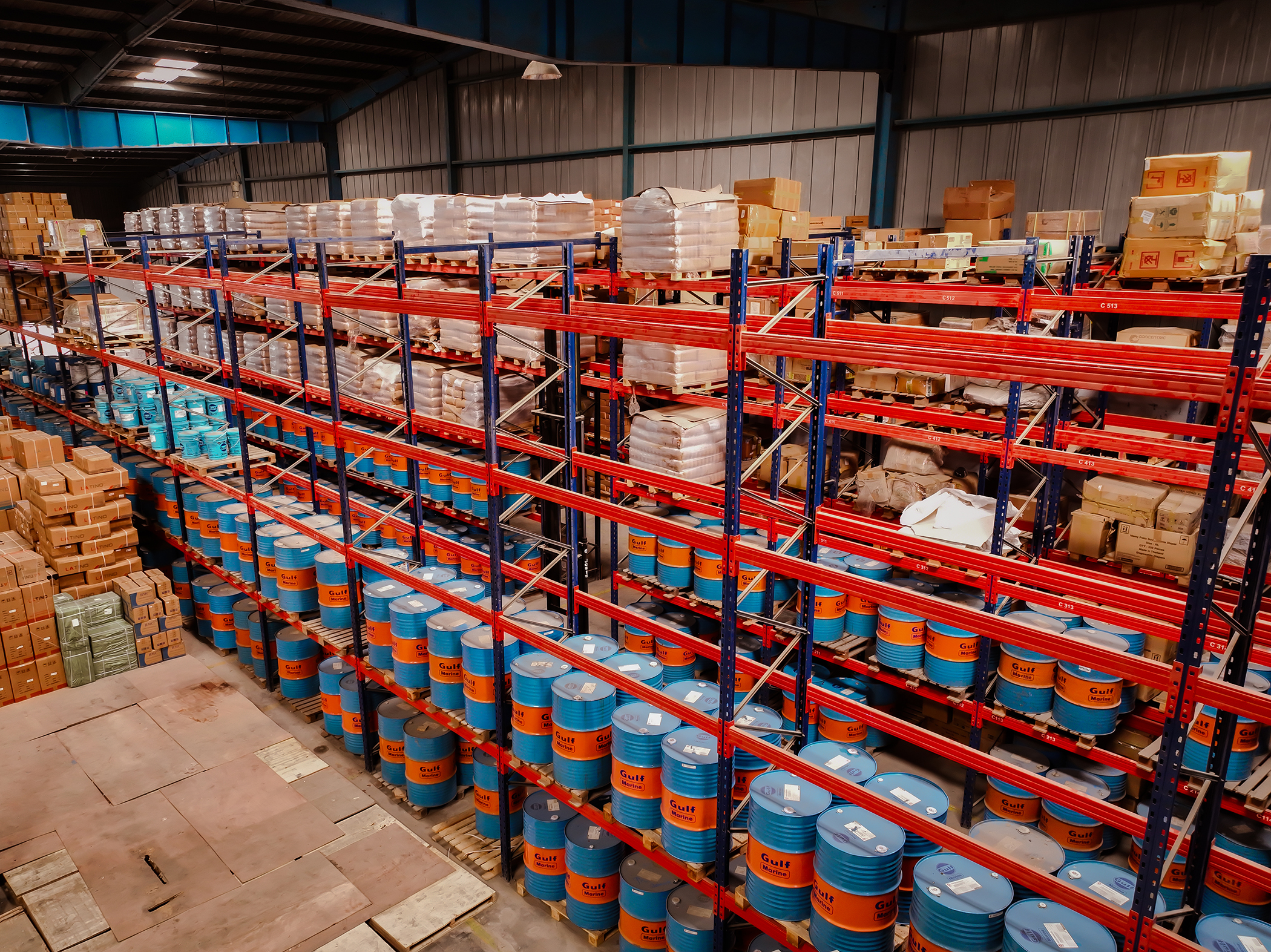 Akash Warehouse aerial panorama